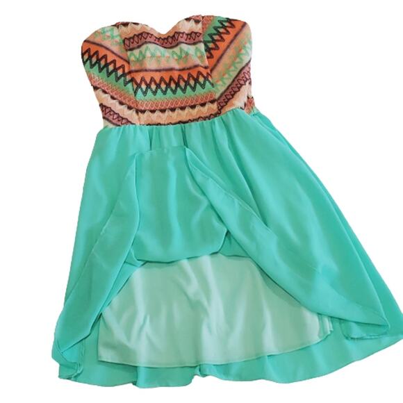 Style Rack Mint Peach Strapless Short Dress Lined Small - Picture 2 of 8